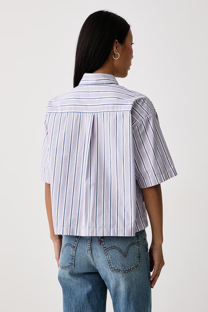 Odjeća Levi's Košulja za žene od pamuka HARLIE SS CROPPED 003QI ljubičasta
