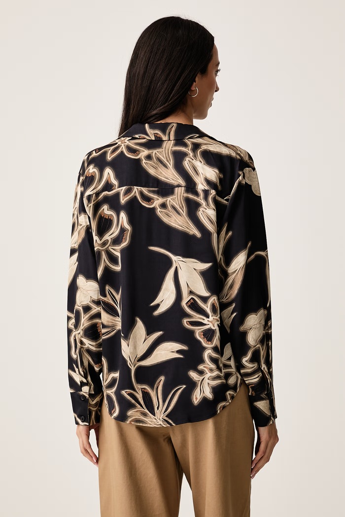 United Colors of Benetton Koszula damska z wiskozy 59NPDQ0FG czarny AW26