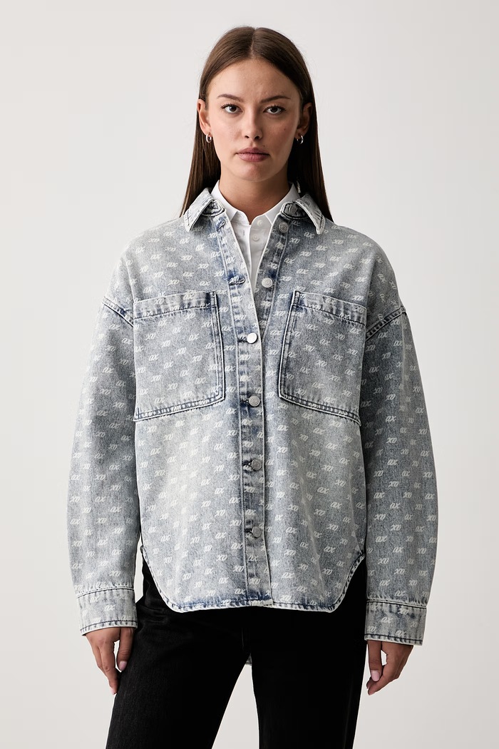 Armani Exchange koszula damska jeansowa niebieski XW002755.AF25777