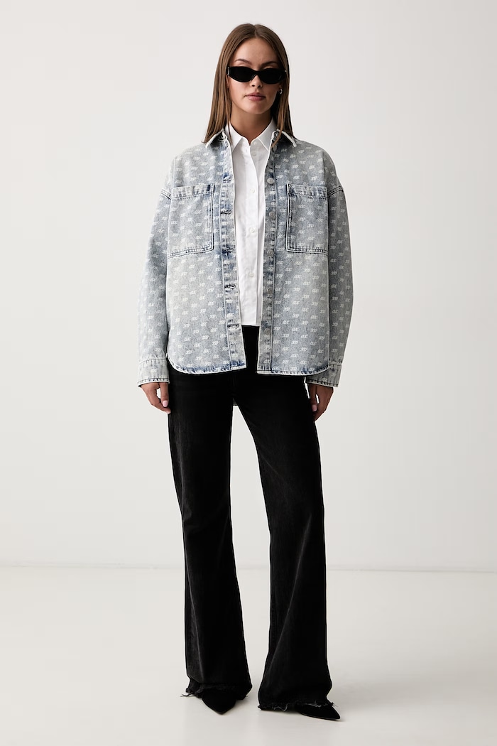 Armani Exchange koszula damska jeansowa XW002755.AF25777 niebieski AW26