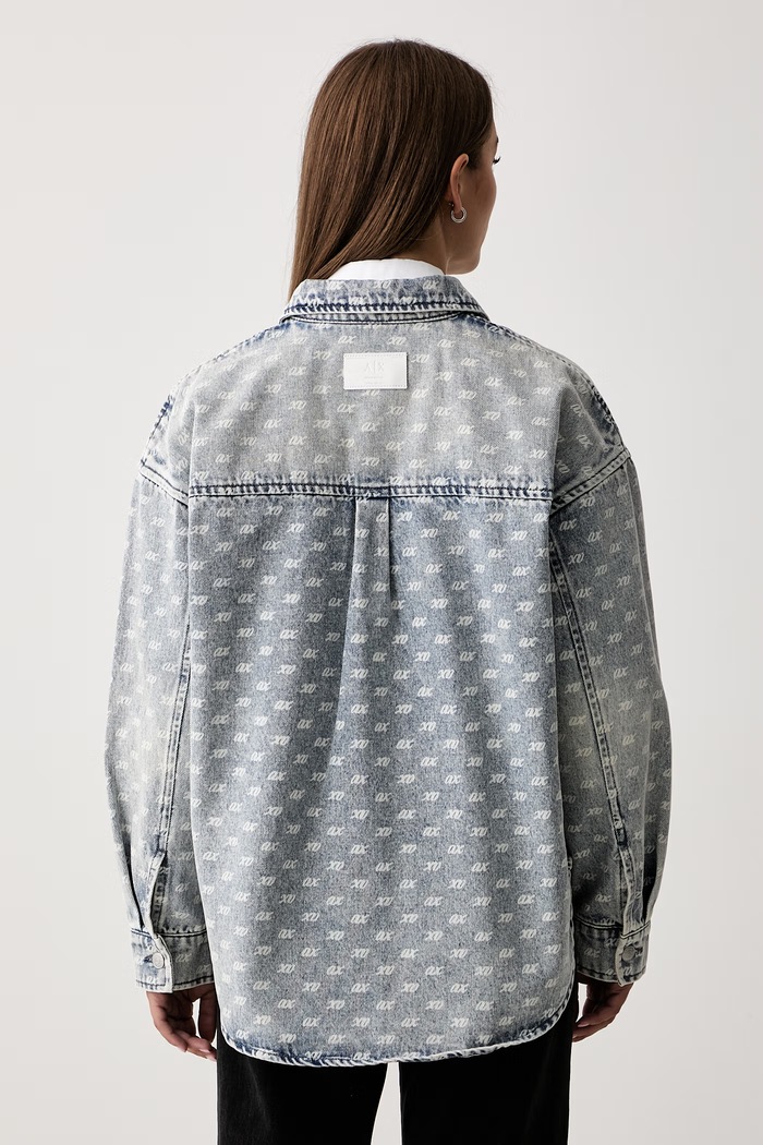 Odzież Armani Exchange koszula damska jeansowa XW002755.AF25777 niebieski