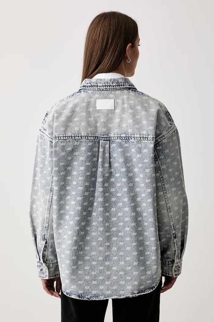 Odzież Armani Exchange koszula damska jeansowa XW002755.AF25777 niebieski