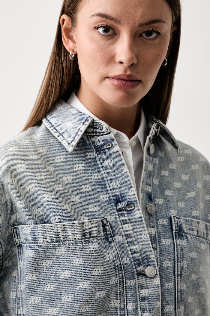 Armani Exchange koszula damska jeansowa niebieski XW002755.AF25777
