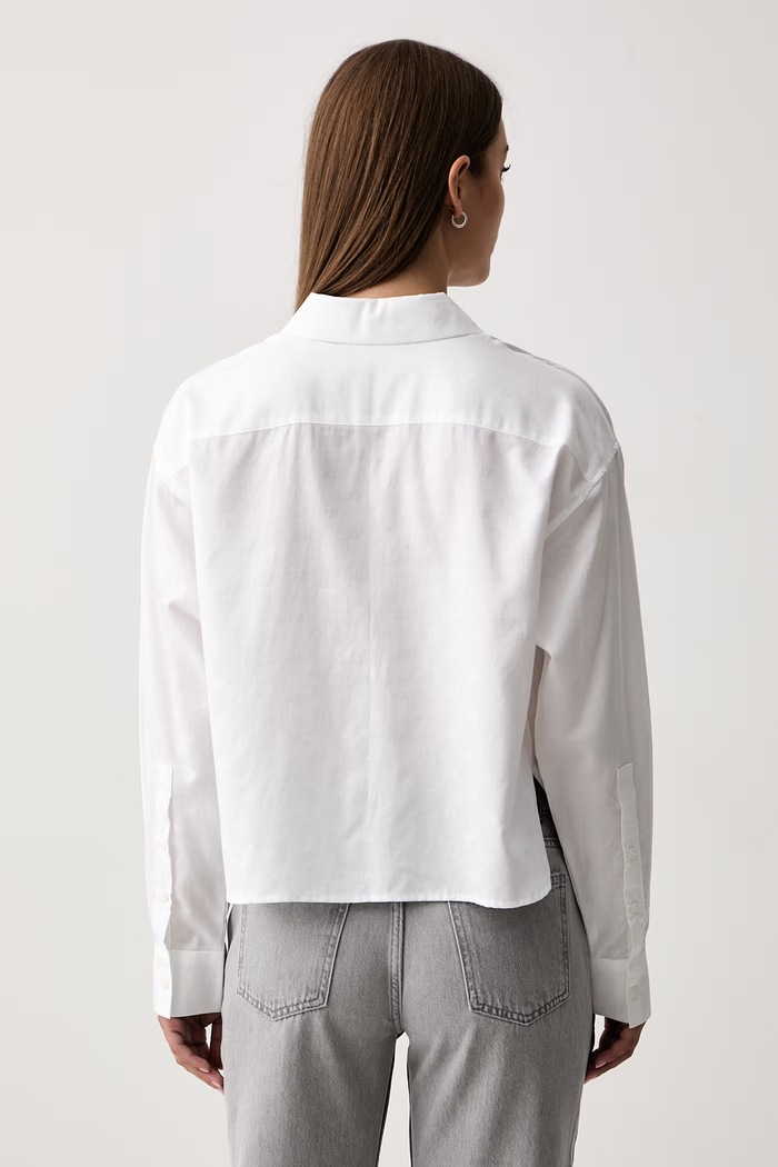 Abbigliamento Armani Exchange camicia da donna in cotone XW002700.AF25758 bianco