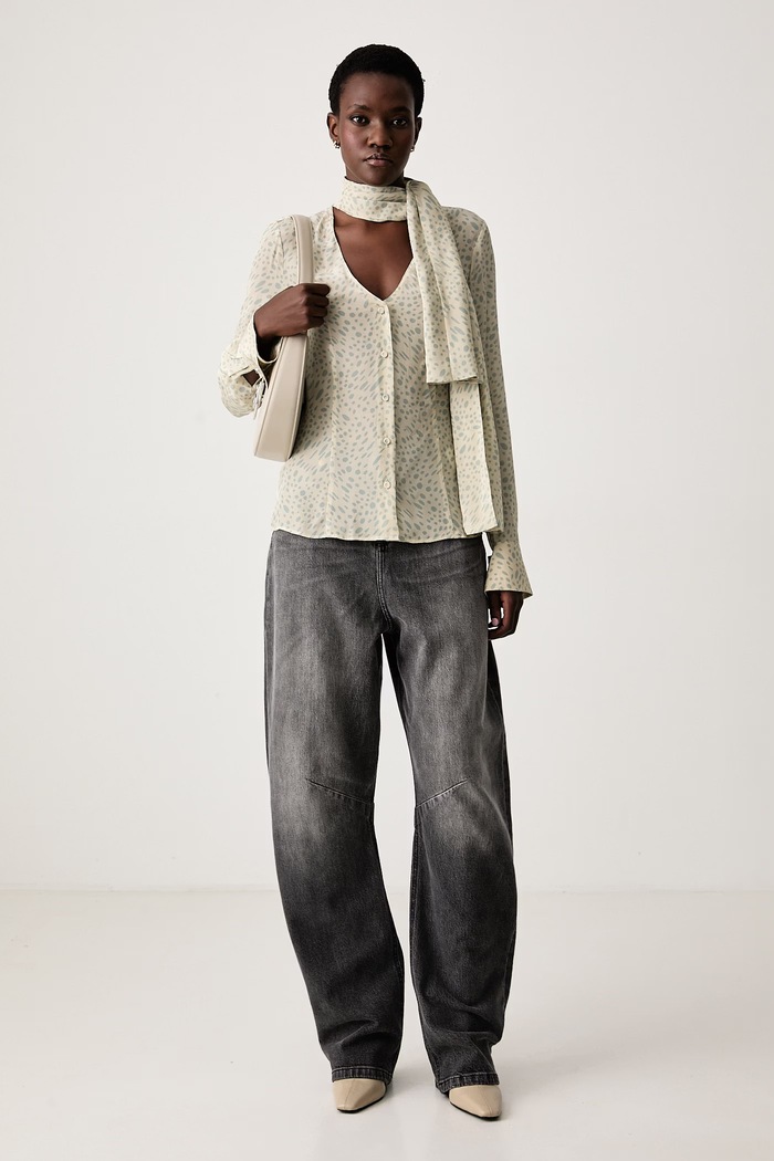 Trussardi Koszula damska z wiskozy 5025A000746N beżowy AW26
