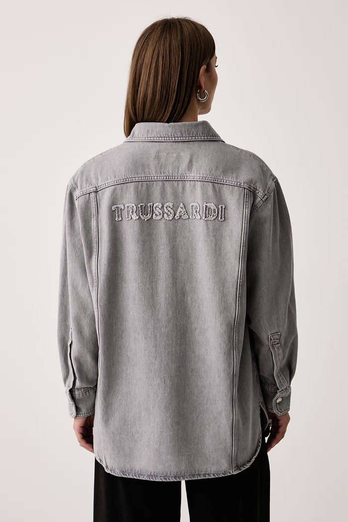 Trussardi Koszula damska jeansowa szary 54006000038N