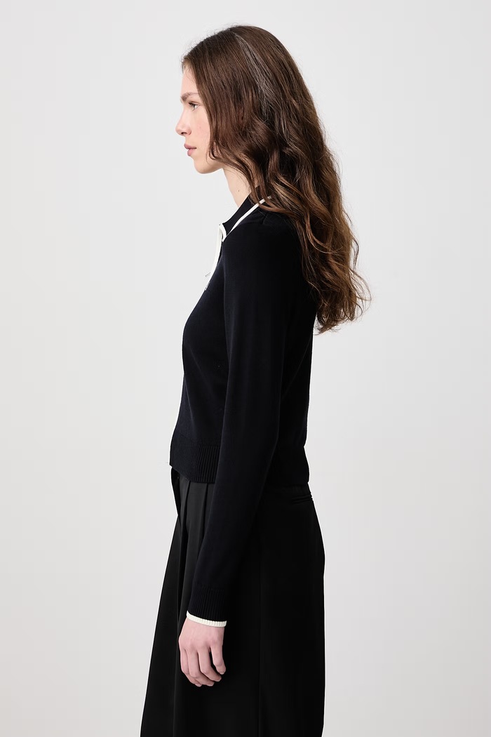 Sweter rozpinany damski z wełną Fred Perry K3122.608 granatowy