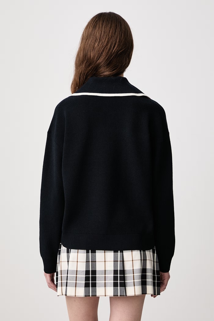 Odzież Fred Perry Sweter damski z dodatkiem wełny K3124.608 granatowy