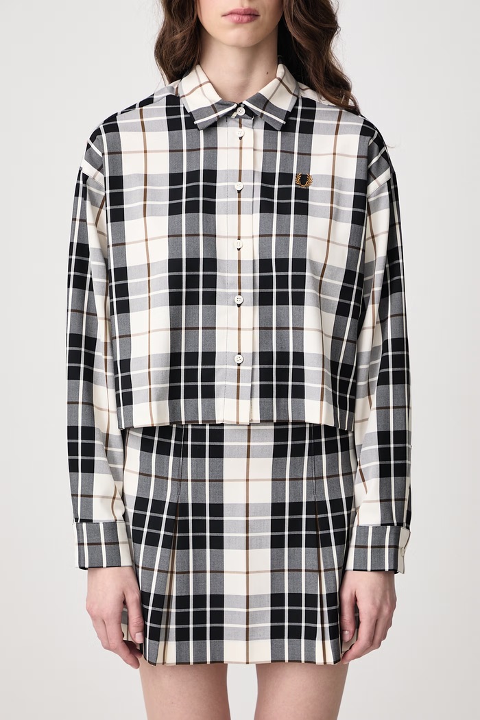 Koszula damska z wiskozą Fred Perry beżowy G3170.560