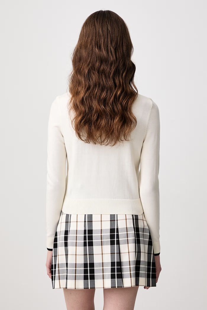 Odzież Fred Perry Sweter rozpinany damski z wełną K3122.560 beżowy