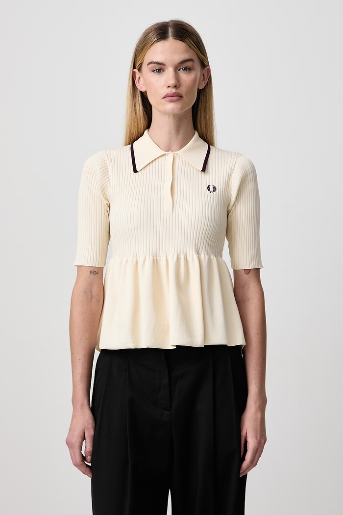 Fred Perry Polo damskie z wiskozą beżowy K3109.560