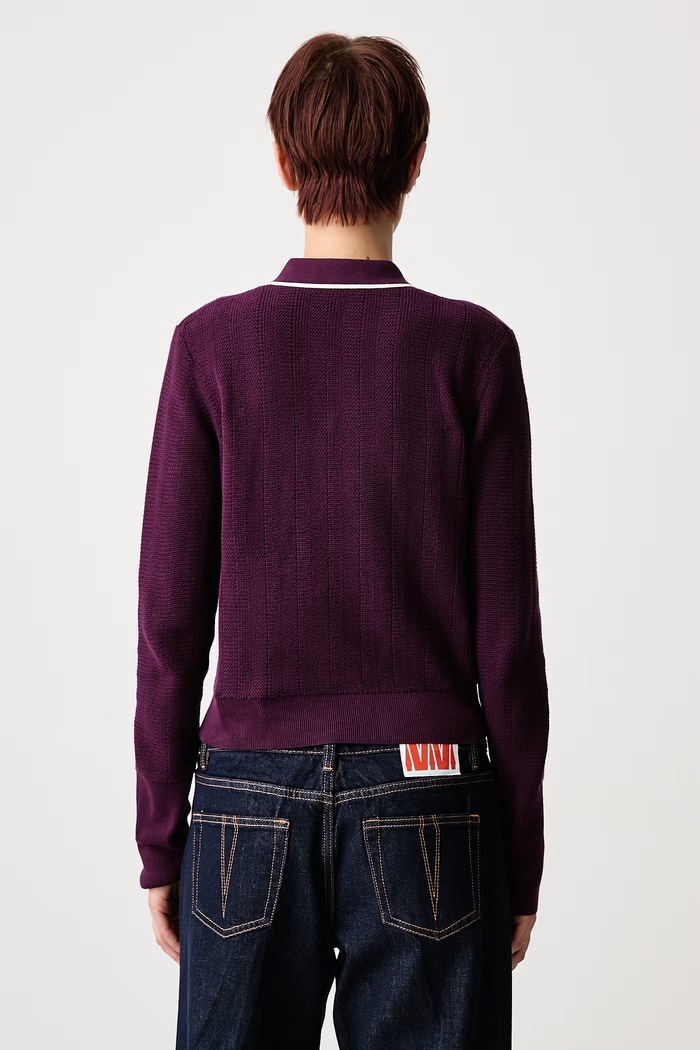 Odzież Fred Perry Sweter damski bawełniany K3126.37C fioletowy