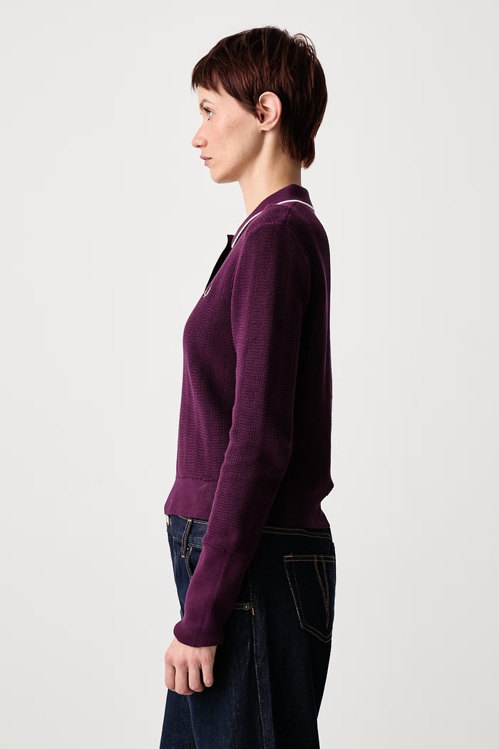 Sweter damski bawełniany Fred Perry K3126.37C fioletowy