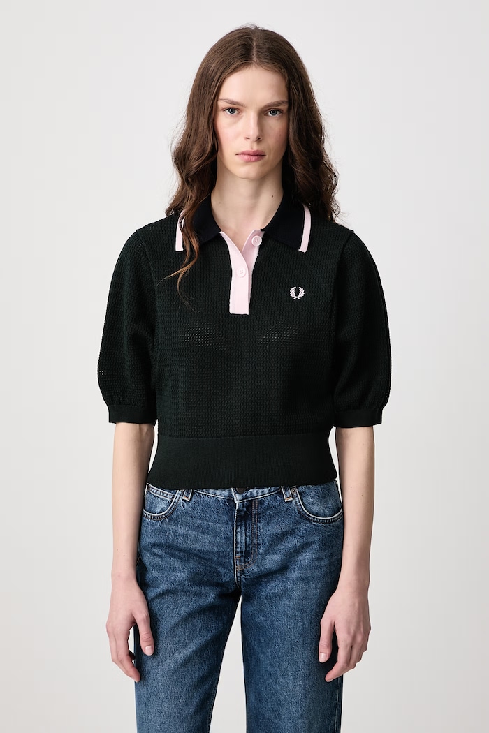 Fred Perry Polo damskie z wełną zielony K3143.Q20