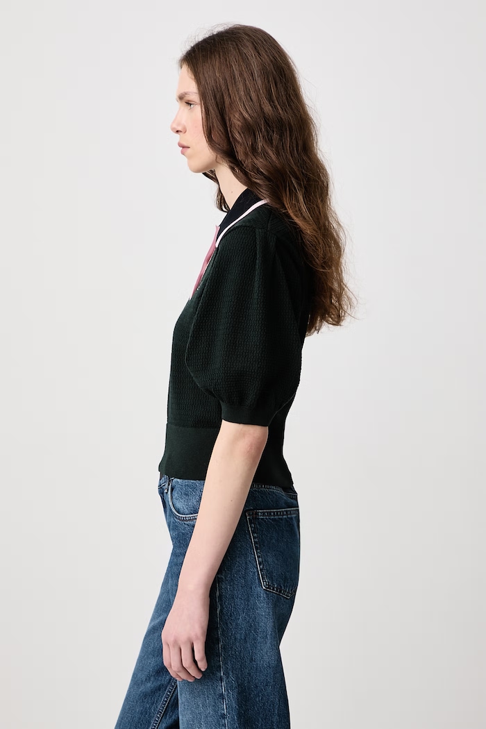Polo damskie z wełną Fred Perry K3143.Q20 zielony