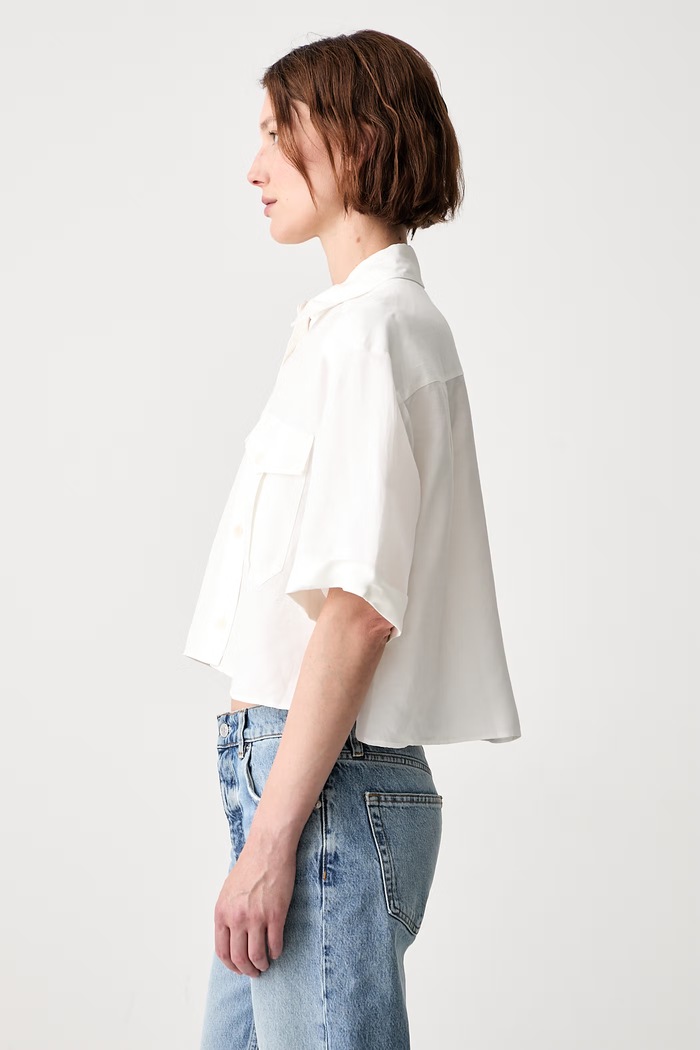 Anine Bing EDITH SHIRT koszula damska z dodatkiem lnu A.07.12487.IVY26 beżowy AW26