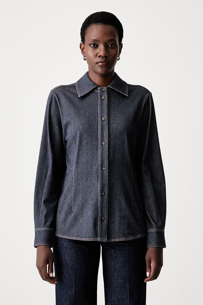 MM by Max Mara koszula damska z wiskozą MMLRAFIA granatowy 2626956017600
