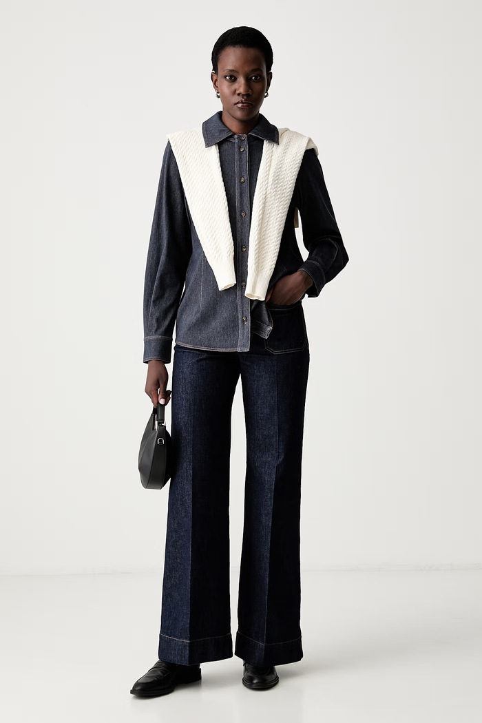 MM by Max Mara koszula damska z wiskozą MMLRAFIA 2626956017600 granatowy AW26