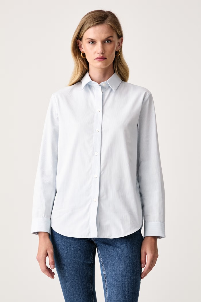 MM by Max Mara koszula damska bawełniana MMLDANZA niebieski 2626116067600