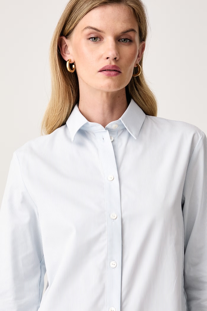 MM by Max Mara košeľa dámska bavlnená MMLDANZA modrá 2626116067600
