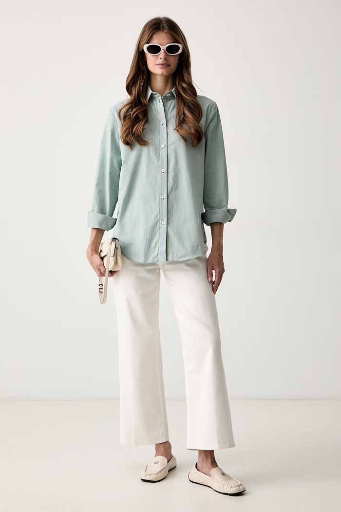 MM by Max Mara Srajca ženska bombažna MMLDANZA 2626116067600 zelena AW26
