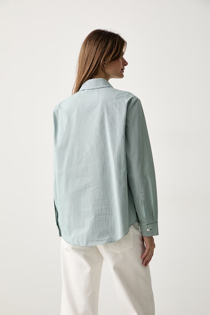 Oblačila MM by Max Mara Srajca ženska bombažna MMLDANZA 2626116067600 zelena