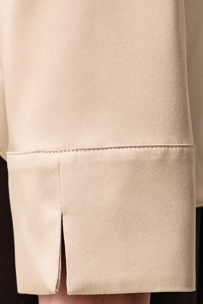 MM by Max Mara koszula damska z jedwabiem MMLNAVETTA 2626116057600 beżowy