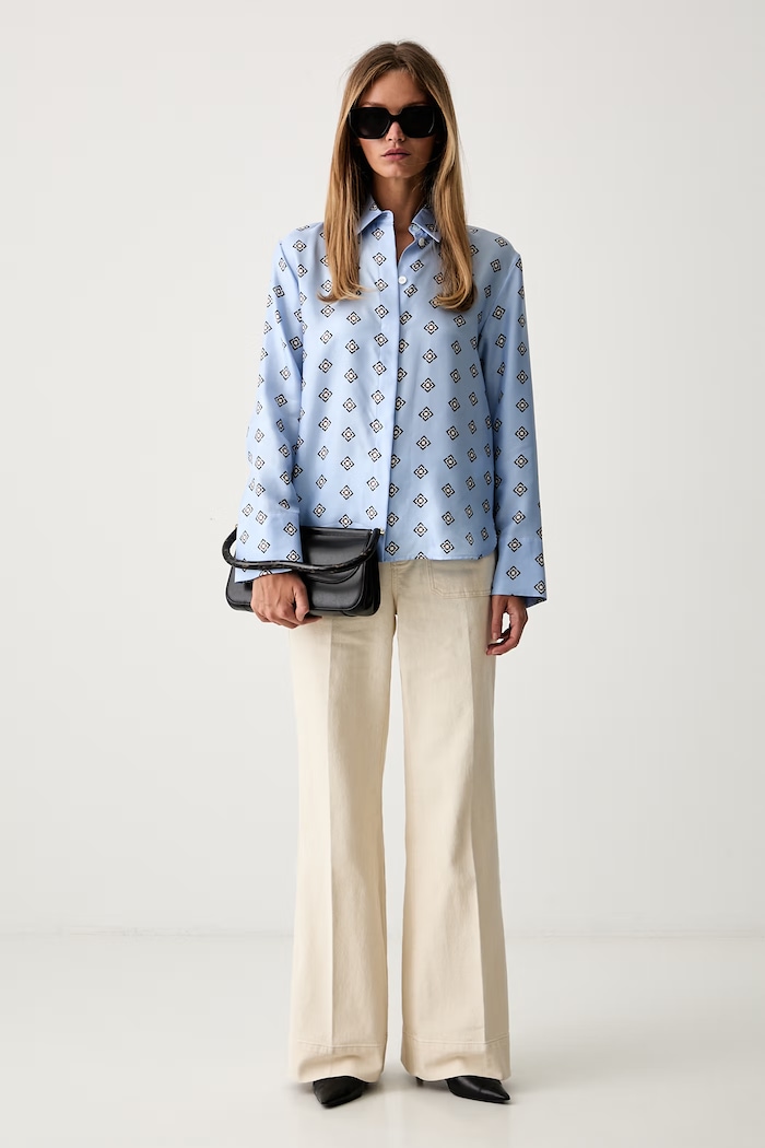 MM by Max Mara koszula jedwabna MMLDISCO 2626116017600 niebieski AW26