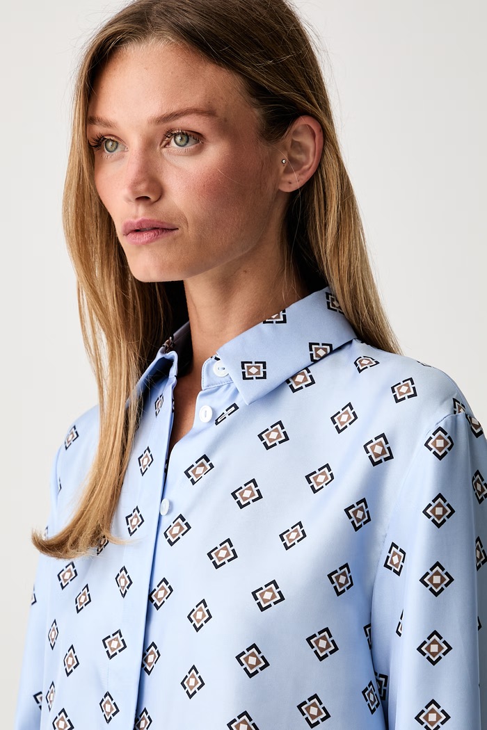 MM by Max Mara koszula jedwabna MMLDISCO niebieski 2626116017600
