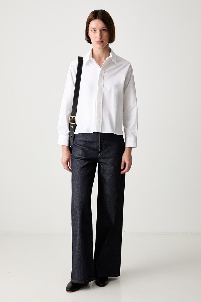 Kenzo koszula bawełniana damska FG62CH2959LF biały