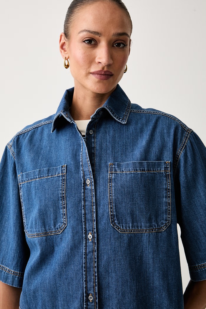 Weekend Max Mara koszula damska jeansowa WKDZANNATA niebieski 2625116111600
