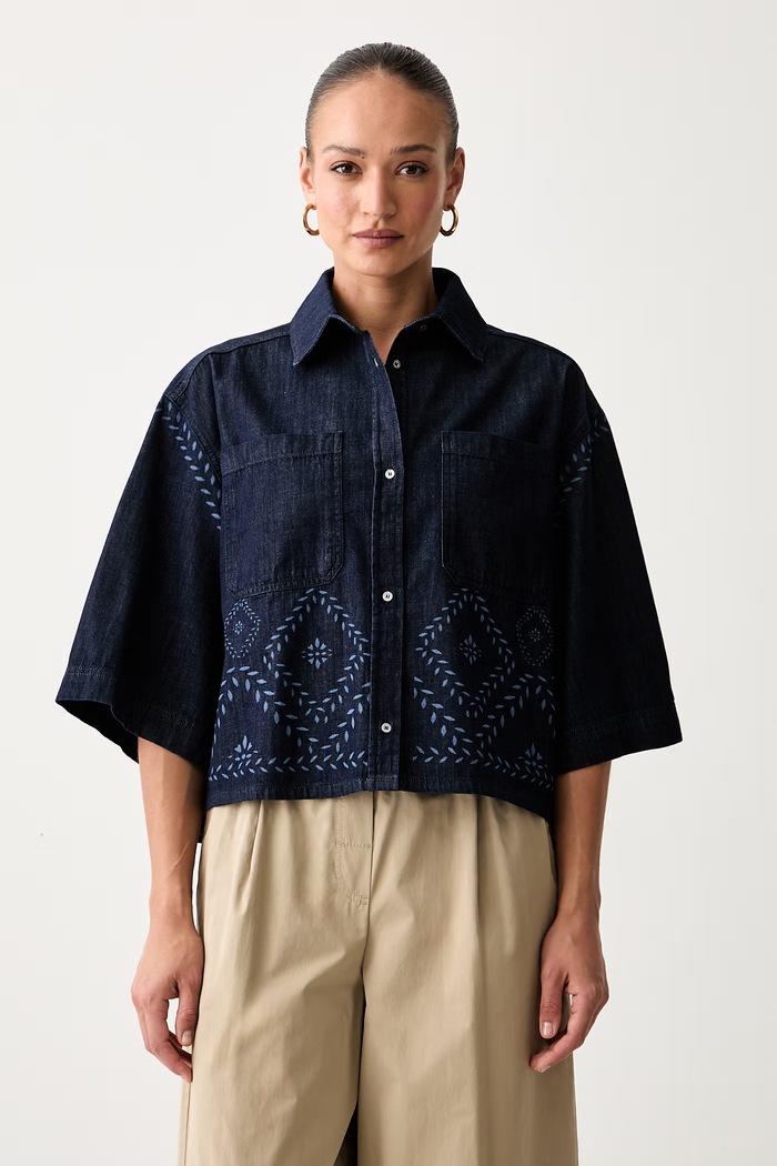 Weekend Max Mara koszula damska jeansowa WKDALARE granatowy 2625116011600