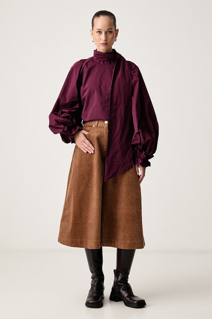 Essentiel Antwerp Bluzka damska Keily Keily.WN10 bordowy AW26