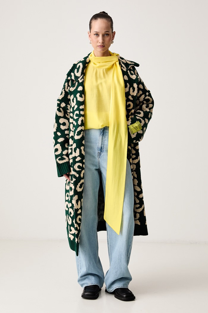 Essentiel Antwerp Bluzka damska z dodatkiem lnu KARISMATIC KARISMATIC.YF17 żółty AW26