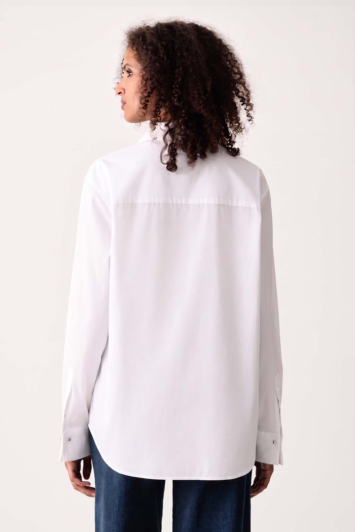 Ρούχα Zadig&Voltaire Πουκάμισο γυναικείο βαμβακερό WWSH02335 λευκό