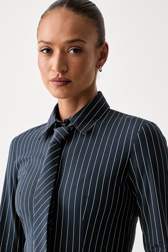 Patrizia Pepe koszula damska z bawełną granatowy 8C0008.C8007
