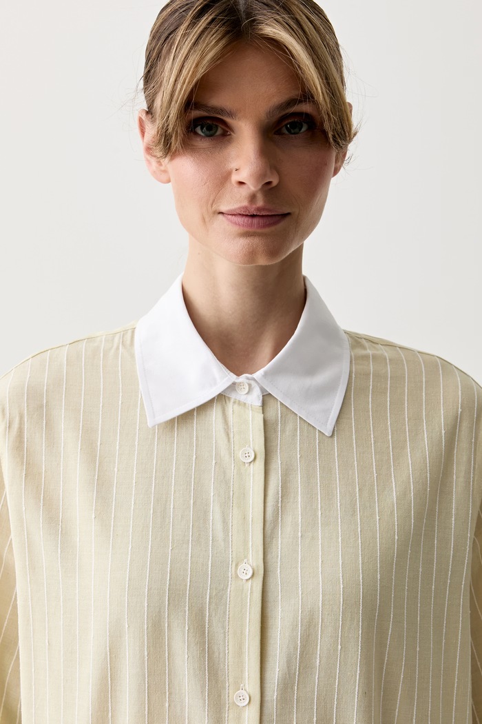 Barbour koszula damska z bawełną Avon żółty LSH1759