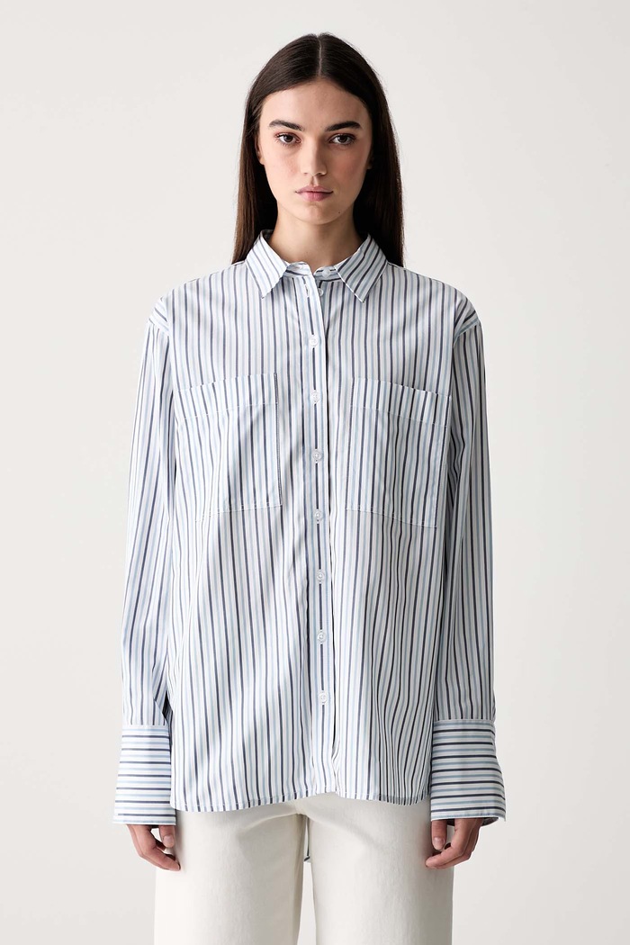 Barbour koszula damska bawełniana Fawley niebieski LSH1756
