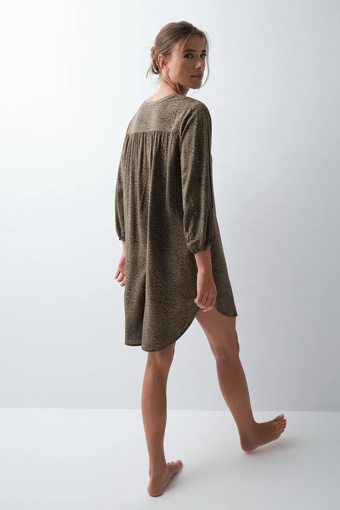 women'secret Koszula nocna damska z wiskozy 4924805 zielony AW26