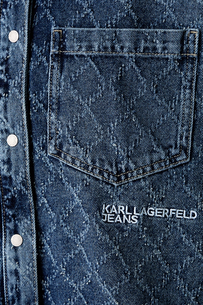 Karl Lagerfeld Jeans риза дамска от деним B3W11008 син