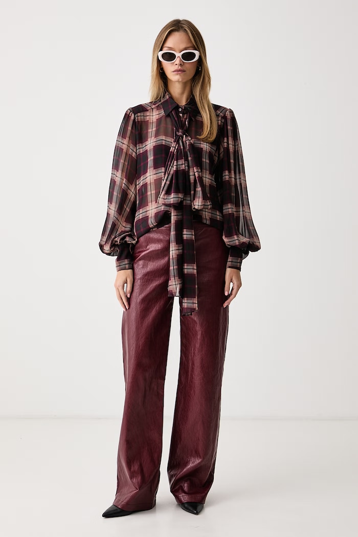 Bardot Koszula damska CECILE 60615TB bordowy AW26