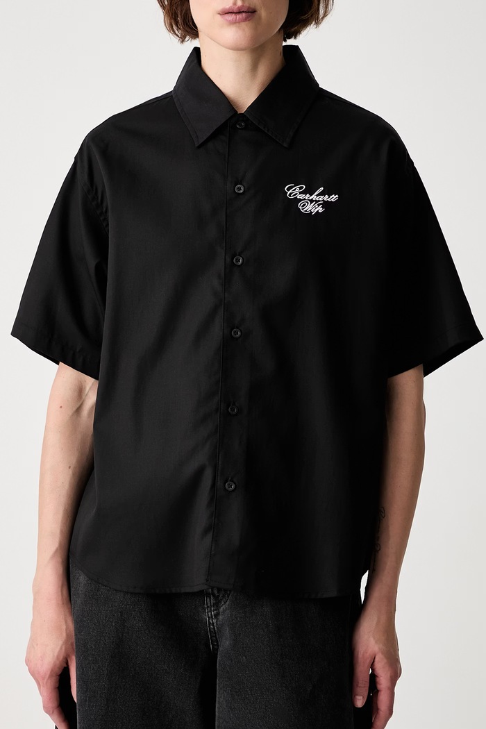 Carhartt WIP W S/S Travon koszula z lyocellem męska czarny I036794