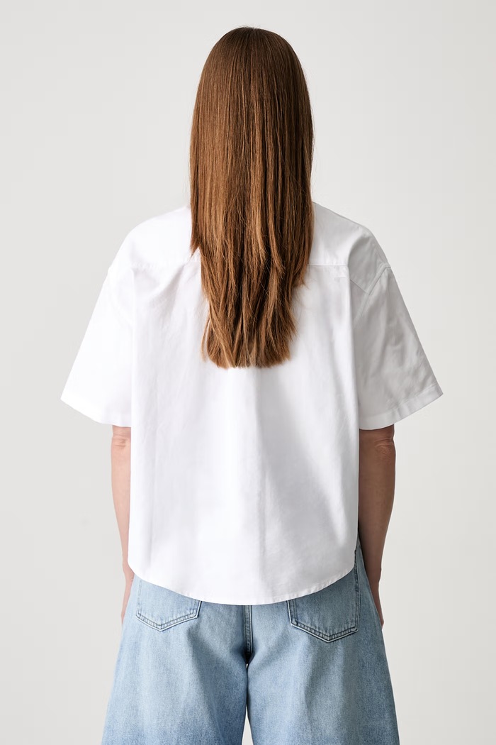 Odzież Carhartt WIP W S/S Kaia koszula bawełniana damska I036795 biały