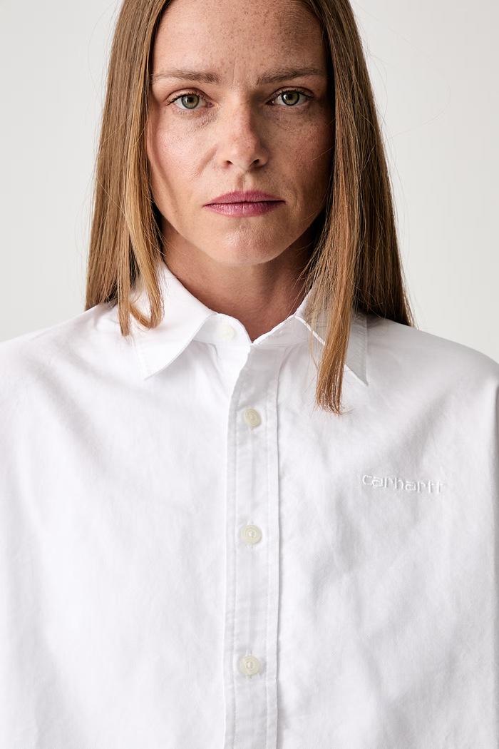 Carhartt WIP W S/S Kaia koszula bawełniana damska biały I036795
