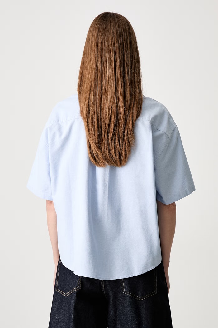 Odzież Carhartt WIP W S/S Kaia koszula bawełniana damska I036795 niebieski