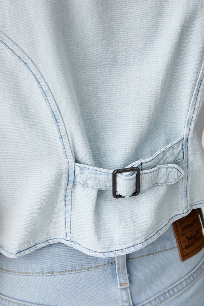 Levi's srajčna bluza ženska denim MIETTE SS DENIM 007WW modra