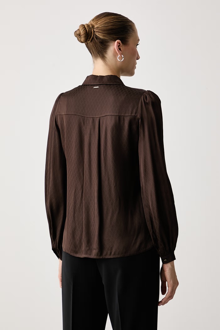 Oblečenie Twinset Košeľa dámska z viskózy 262TT2490 hnedá