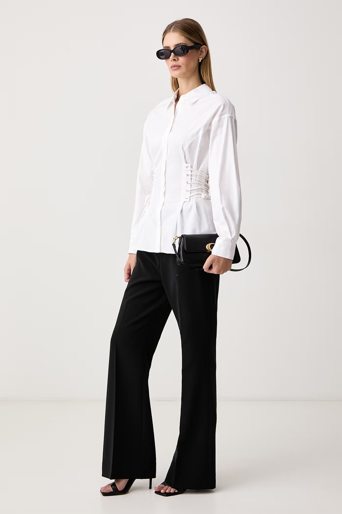 Twinset Πουκάμισο γυναικείο βαμβακερό 262AQ2061 λευκό AW26