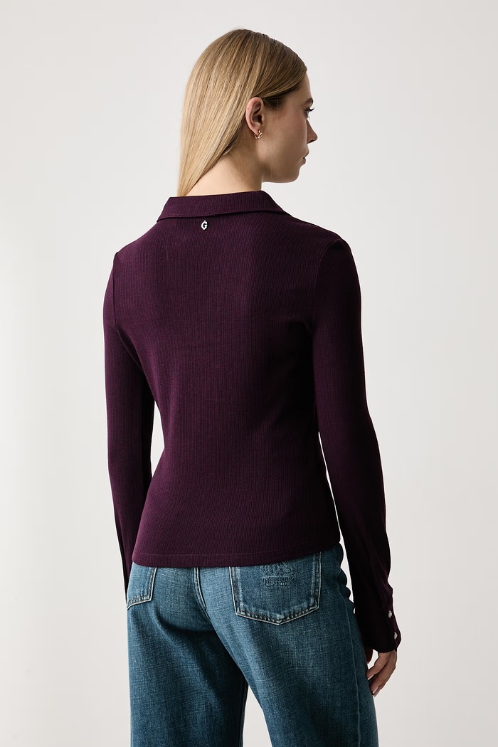 Odzież Guess Kardigan damski BRIDGETTE W6BP31.K6394 fioletowy