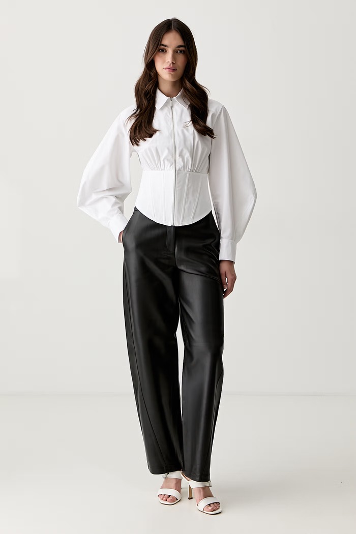 Karl Lagerfeld πουκάμισο γυναικείο βαμβακερό B3W11020 λευκό AW26